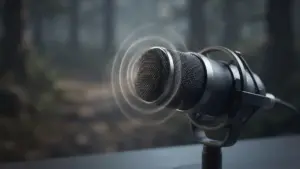 Microphone symbolizing calibrated local voice chat in a multiplayer game