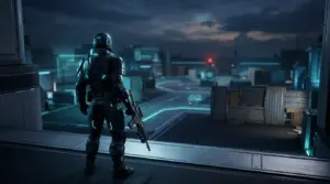 Futuristic Deadlock battlefield with a player awaiting the game's delayed major update