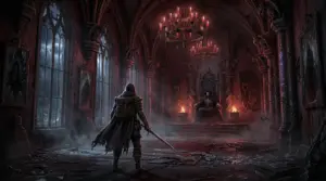 Nightmare gothic palace interior from a fan-made Baldur's Gate 3 campaign