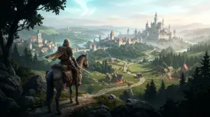 Anonymous adventurer overlooking Albion’s sprawling kingdom in the new Fable game