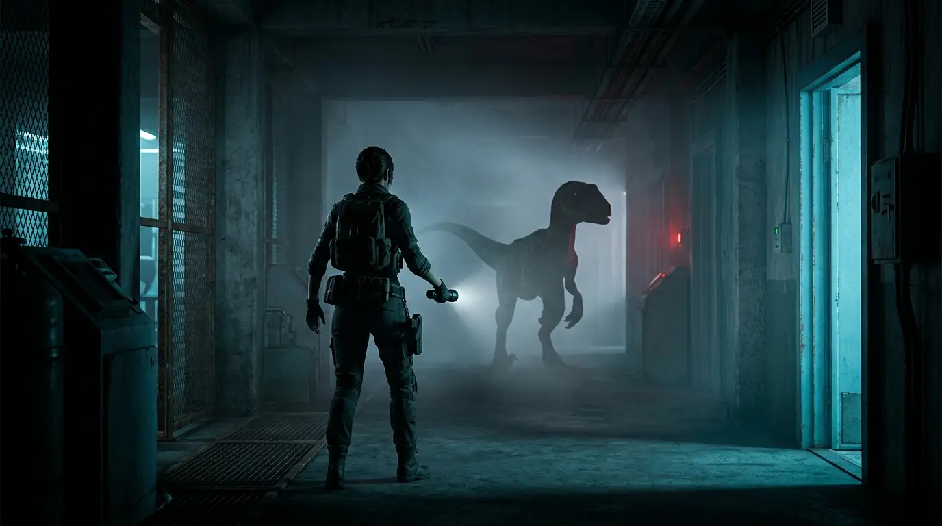 Dino Crisis 2 classic survival horror return with a dinosaur in an abandoned research facility